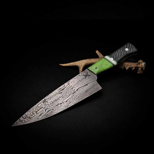 Damastküchenmesser Carbon